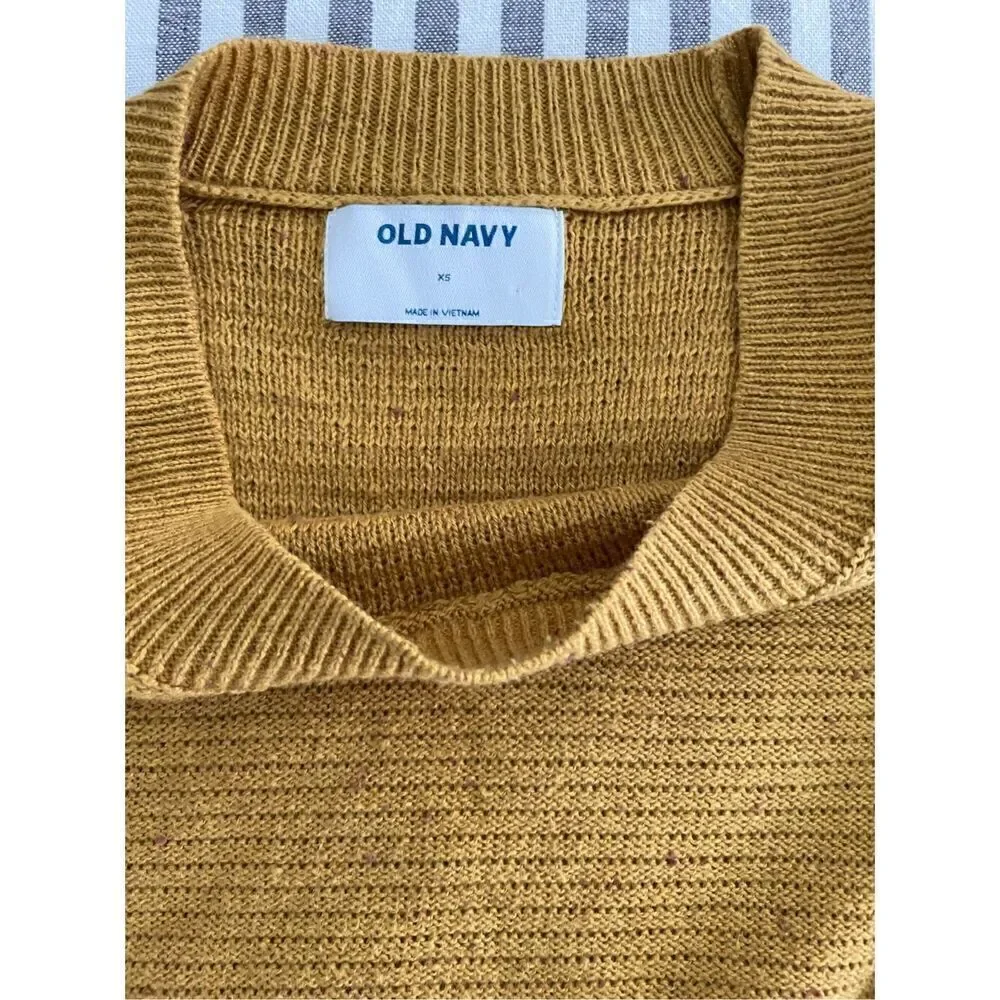 Old Navy Mustard Color Oversized Tunic Sweater Size XS